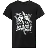 Vaude Unisex Kinder Kids Lezza T-Shirt, Black/White, 104
