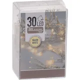 Spetebo Lichterkette mit 30 LED in warm weiß - 300 cm - Weihnachts Tischlichterkette - Transparent