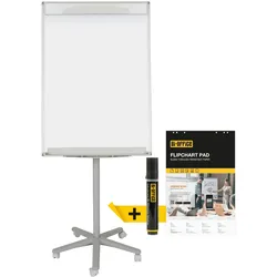 Bi-Office Design mobiles magnetisches Flipchart, grau, 70 x 100 cm