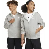 Nike Sportswear Club Fleece Kapuzenjacke Kinder 063 dk grey heather/base grey/white XS 122-128 cm