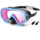 COOLOO Taucherbrille Kinder für 4-16 Jahre,180°Panorama HD Anti Nebel Anti-Leck Schnorchelmaske Kinder, Schwimmbrille mit Nasenabdeckung für Jungen Mädchen Jugendliche