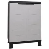 Ondis24 Kunststoffschrank Haushaltschrank Small Prestige Multifunktionsschrank abschließbar mit Füßen 67 x 37 x 93 (H) cm, schnell aufgebaut, bewährtes Modell