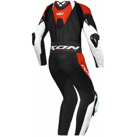 IXON Vortex 3 Lederkombi, schwarz-weiss-rot, Größe 2XL