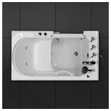 DEKO VERTRIEB BAYERN Whirlpool-Badewanne Luxus Tür-Seniorenbadewanne Whirlpool Senioren Badewanne 122x71cm Mode