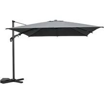 sweeek - Rechteckiger Ampelschirm 3x4 m grau Etretat