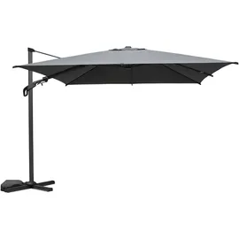 sweeek - Rechteckiger Ampelschirm 3x4 m grau Etretat