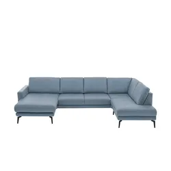 Kollektion Kraft Wohnlandschaft aus Mikrofaser Mike ¦ blau ¦ Maße (cm): B: 327 H: 86 T: 180.0