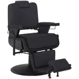 Barberpub Friseurstuhl mit Kopfstütze Kippbar, Friseureinrichtung mit Hydraulikpumpe 360° Drehbar, Bedienungsstuhl Höhenverstellbar, Barber Stuhl Kunstleder,