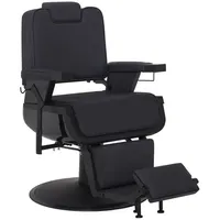 Barberpub Friseurstuhl mit Kopfstütze Kippbar, Friseureinrichtung mit Hydraulikpumpe 360° Drehbar, Bedienungsstuhl Höhenverstellbar, Barber Stuhl Kunstleder,