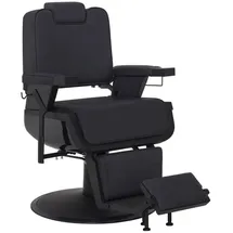 Barberpub Friseurstuhl mit Kopfstütze Kippbar, Friseureinrichtung mit Hydraulikpumpe 360° Drehbar, Bedienungsstuhl Höhenverstellbar, Barber Stuhl Kunstleder,