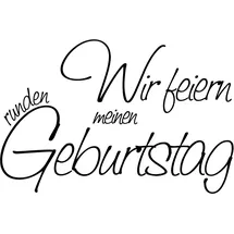 KnorrPrandell Stempel Einladung Wir feiern meinen runden Geburtstag 7x4,6 cm