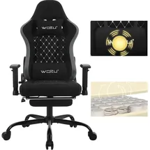 Woltu Gaming-Stuhl Ergonomisch Schwarz/Grau PC