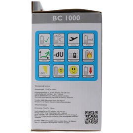 Technoline BC 1000 Set Akku-Ladegerät blau
