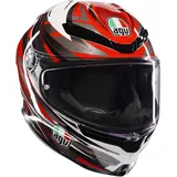 AGV K6 S Reeval Helm, grau-weiss-rot, Größe 2XL