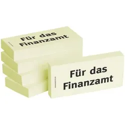 Haftnotiz Für das Finanzamt 75x35mm 5Bk