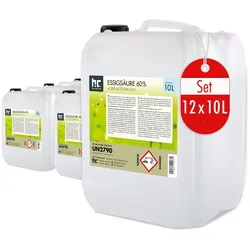 12x 10 L  Essigsäure 60%
