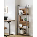 VASAGLE Bücherregal 62 x 24 x 165 cm Braun-Schwarz