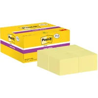 Post-it Super Sticky Notes, Gelb, 90 Blatt Vorteilspack 21 Blöcke - 3 GRATIS,