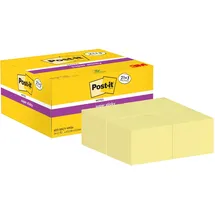 Post-it Super Sticky Notes, Gelb, 90 Blatt Vorteilspack 21 Blöcke - 3 GRATIS,