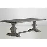 Casa Padrino Landhaus Esstisch Eiche Rustic Grey - Barock Stil Tisch Eiche Massiv Massivholz