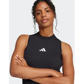 adidas Sportswear Shirtkleid ESSENTIALS 3-STREIFEN LONG RACERBACK ärmelloses Racerback-Design, sportlicher Stil, ohne Verschluss schwarz XL (46/48)
