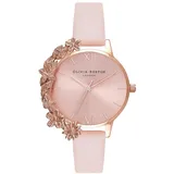 Olivia Burton CASE Cuffs Rötliches Leder 38 mm OB16CB11