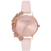 Olivia Burton CASE Cuffs Rötliches Leder 38 mm OB16CB11