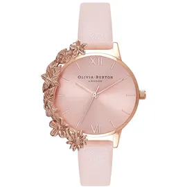 Olivia Burton CASE Cuffs Rötliches Leder 38 mm OB16CB11