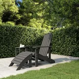 vidaXL Adirondack Gartenstuhl HDPE 73 x 83 x 92 cm anthrazit