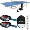 Timo Boll Tischtennisplatte + Tischtennisschläger + Tischtennishülle + Bälle bunt 274 cm