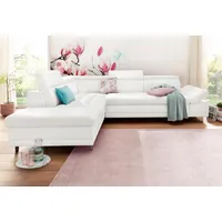 sit&more Ecksofa SIT & MORE "Limit L-Form", weiß (altweiß), B:275cm H:89cm T:217cm, Kunstleder SOFTLUX;Luxus-Microfaser ALTARA NUBUCK (100% Polyester);Struktur (100% Polyester), Sofas, Ecksofa, wahlweise mit Bettfunktion und Bettkasten