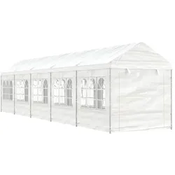 Pavillon mit Dach Weiß 11,15x2,28x2,69 m Polyethylen