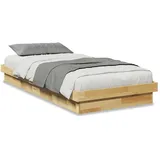 vidaXL Massivholzbett 100 x 200 cm Brown
