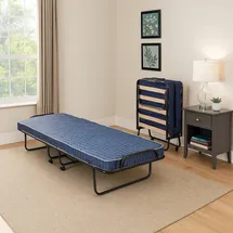 Talamo Italia Ada-Klappbett mit 12 Latten inklusive Matratze 80 x 190 cm