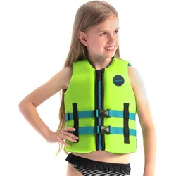 NEOPREN Lime Kinder Schwimmweste 50N Jetski  Boot Wasserski Funtube Schwimmen Gr. 164 - 14 Jahre