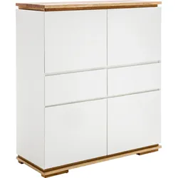 Highboard MCA FURNITURE "Chiaro", weiß (weiß matt), B:102cm H:115cm T:40cm, MDF, Massivholz, Sideboards, Breite ca. 102 cm