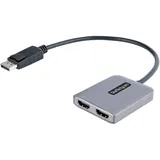 Startech StarTech.com Displayport MST Hub auf Dual HDMI 4K 60Hz - DP 1.4 Multi Monitor Adapter/Multi Stream Transport Hub - 30cm Kabel - Zwei HDMI Monitore zu Displayport 1.4 anschließen (MST14DP122HD)