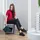 Relaxdays Faltbarer Sitzhocker Leinen 38 x 38 x 38 cm Grau