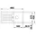 Blanco Favum 45 S links Einbau von Oben vulkangrau Excenterbetätigung 860 x 435 mm