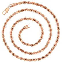 Steel_art Collier Depravare rose Goldfarben Edelstahl