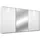 368 x 233 x 64 cm Hochglanz weiß mit Passepartout-Rahmen mit Beleuchtung