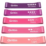 Gritin Fitnessbänder Set 5er Schwarz
