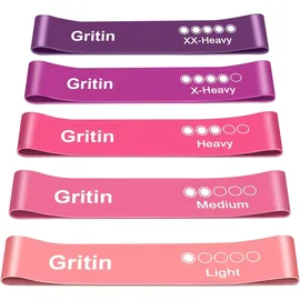 Gritin Fitnessbänder Set 5er Schwarz