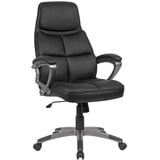 AMSTYLE Chefsessel, SPM1.424 Kunstleder schwarz, Gestell silber