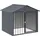 vidaXL Hundehütte mit Dach 117 x 103 x 102 cm Stahl Schwarz