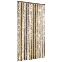 VidaXL Fliegenvorhang Dunkelbraun und Beige 100x230 cm Chenille