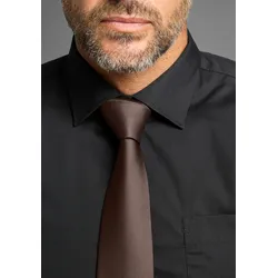Krawatte MAN'S WORLD, Herren, cognac, braun, Web, Kunstfaser, leicht glänzend, unifarben, Krawatten Krawatte, mit nimalistischem ton-ton Streifen Design