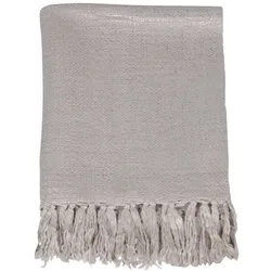 Chic Antique Decke mit Champagner Weben, L180/B130 cm, puder
