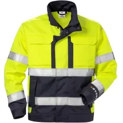 Fristads® Multinorm Bundjacke 4585 FLAM Flame, gelb/marine 1 Stück, Größe: L