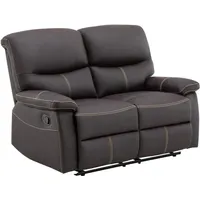 Relaxsofa 2-Sitzer - Kunstleder - Braun - canby